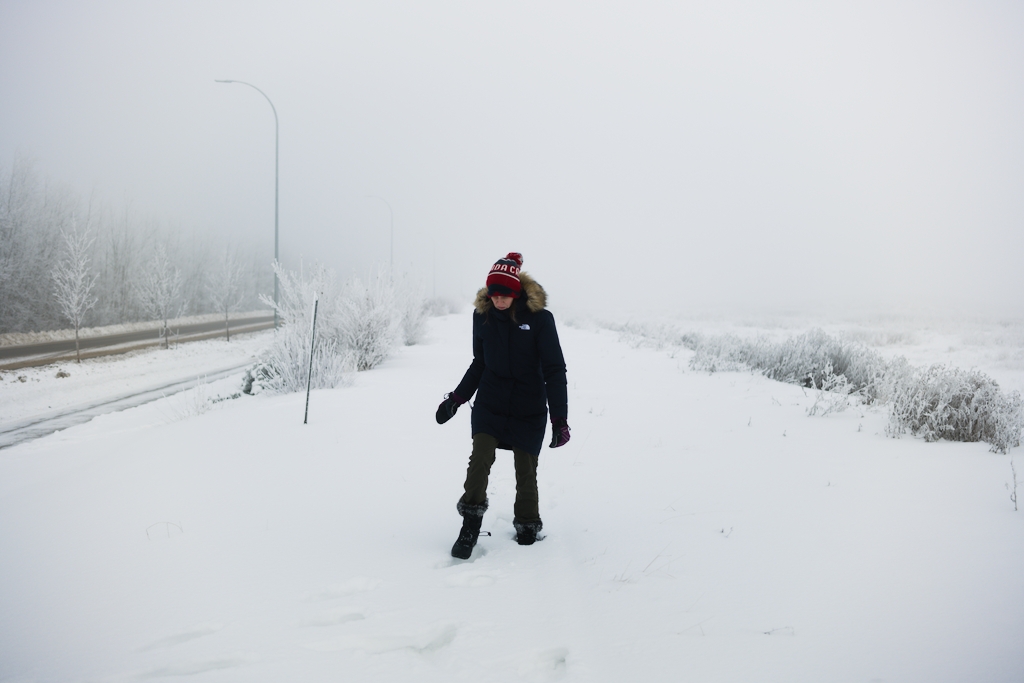 Taking on a winter day