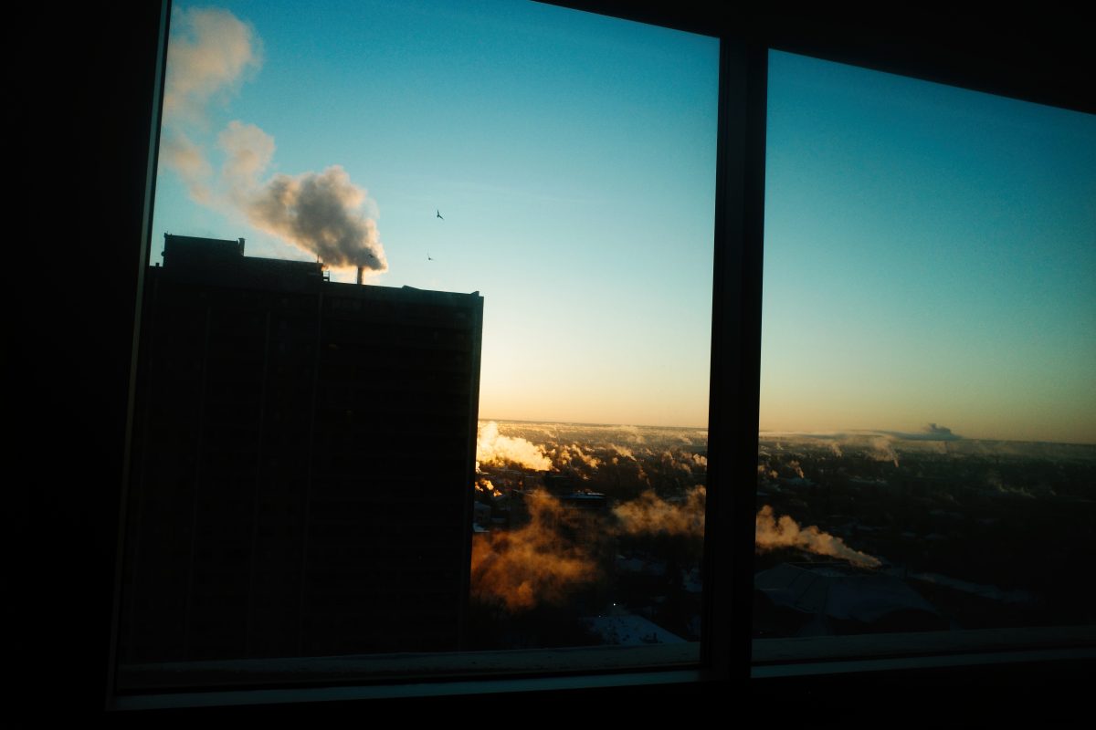 On the horizon, looking east