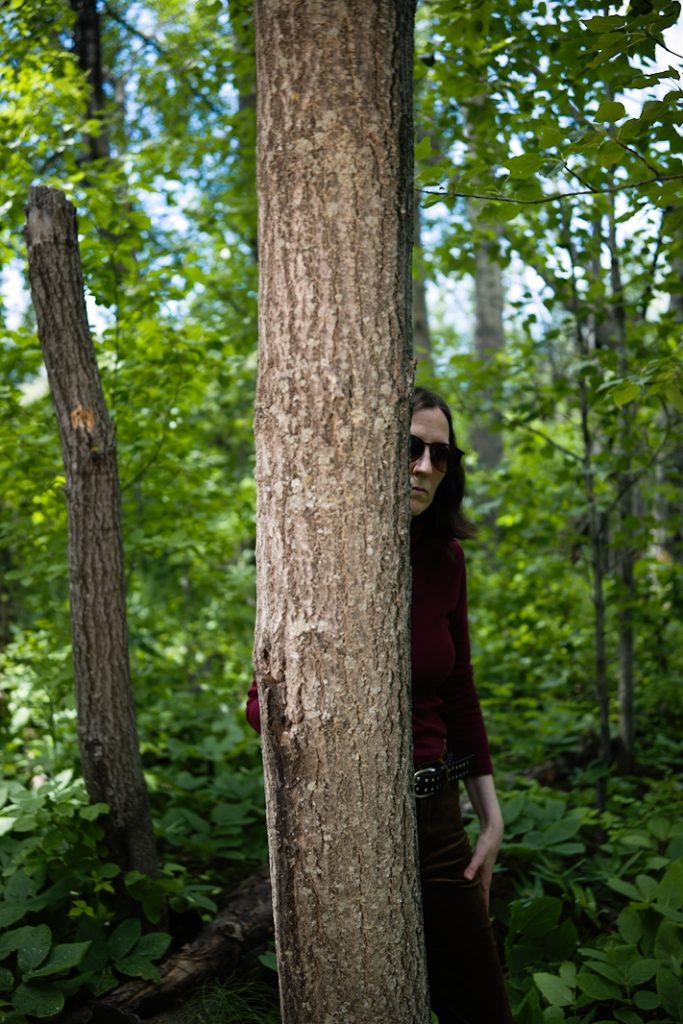 picture of trees and a girl
