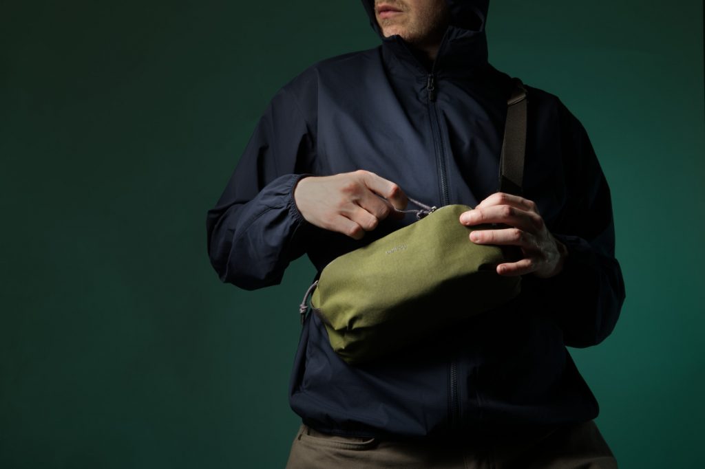 working with bag, product photo shoot in a studio